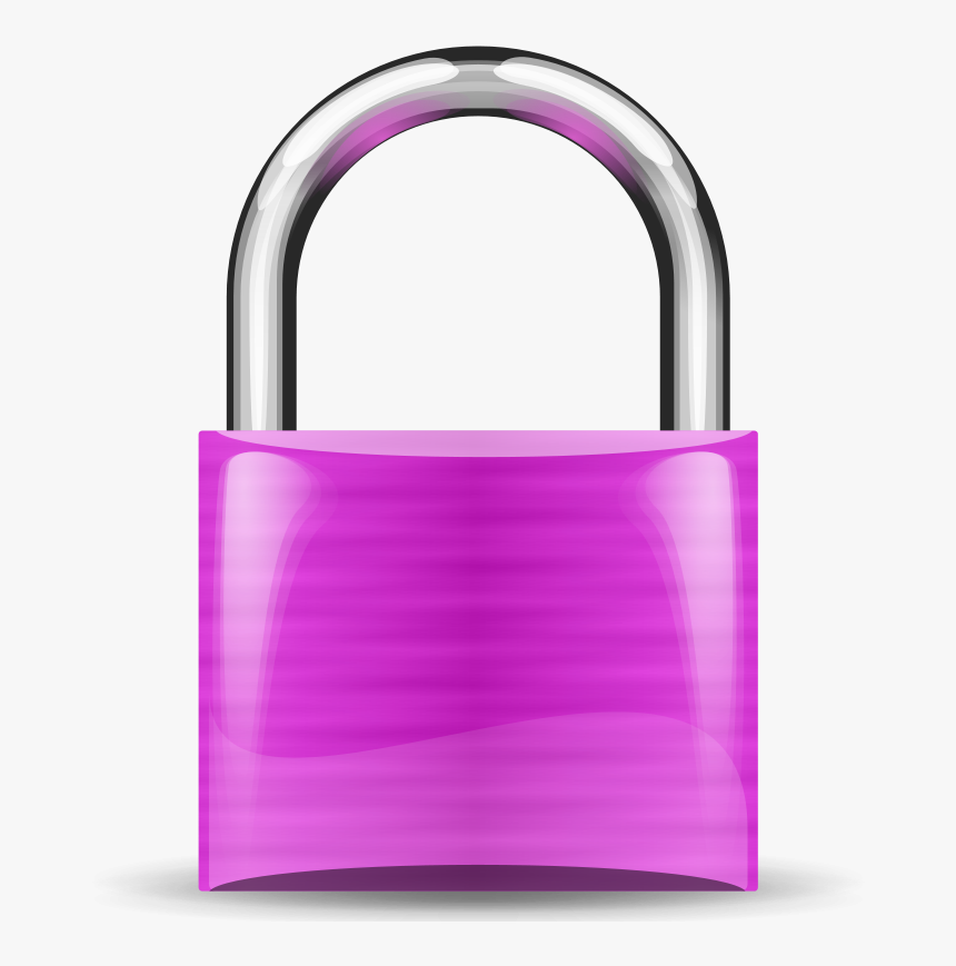 Padlock Violet Clip Art - Red Lock Clipart, HD Png Download