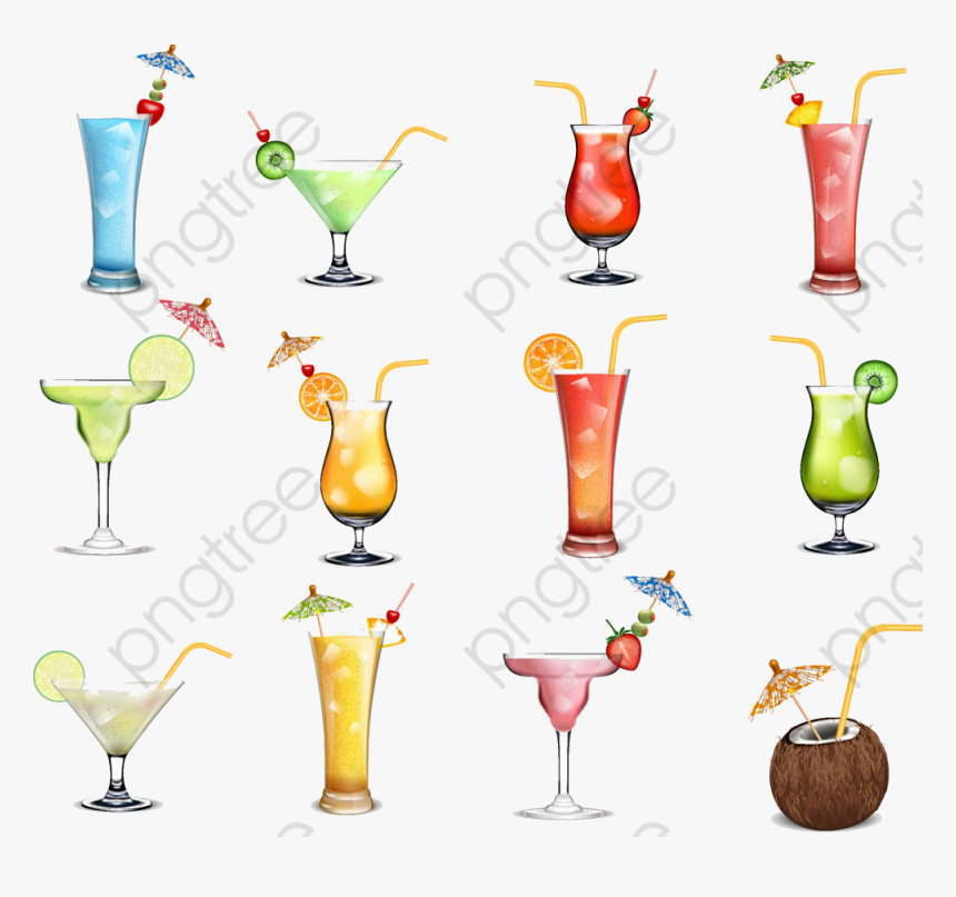 Transparent Martini Glass Clipart - Drinks Fundo Branco, HD Png Download