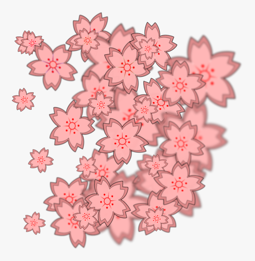 Pink,plant,flower - Cherry Blossom Petals Clip Art, HD Png Download