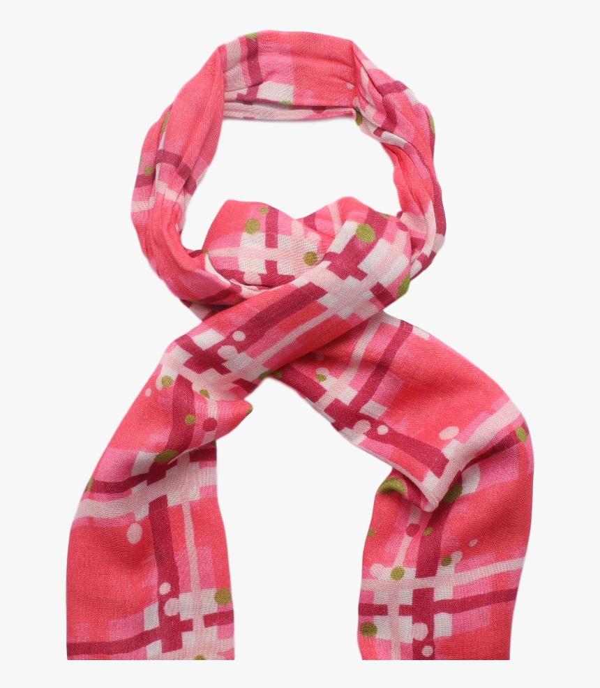 Scottish Ladies Gift Tartan Effect Scarf Stole Pink - Scarf, HD Png Download