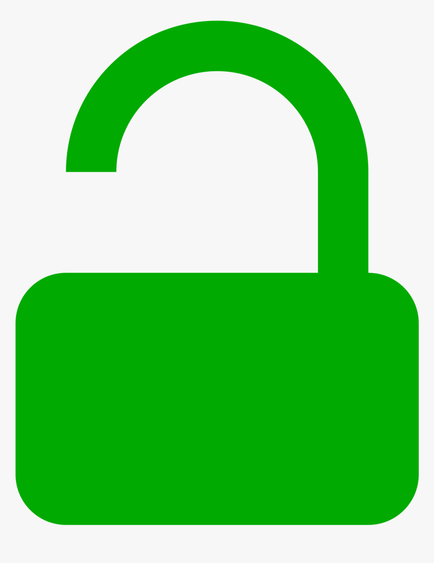 Transparent Lock Clipart - Green Padlock Clipart, HD Png Download