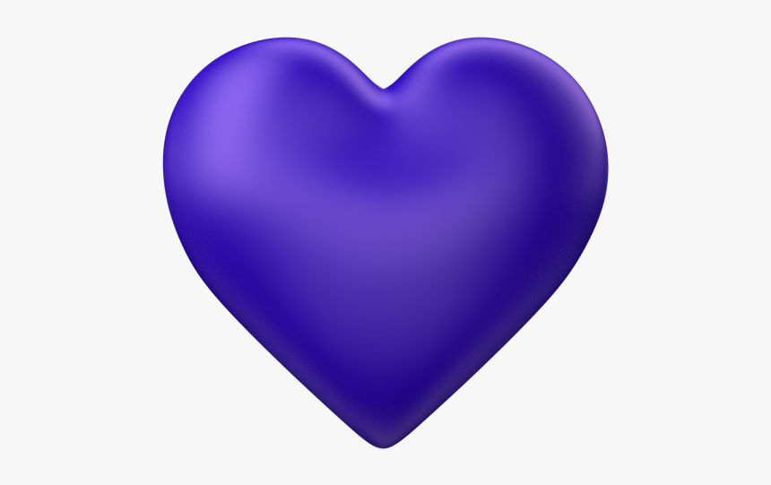 Crayon Clipart Heart - 3d Blue Heart Png, Transparent Png