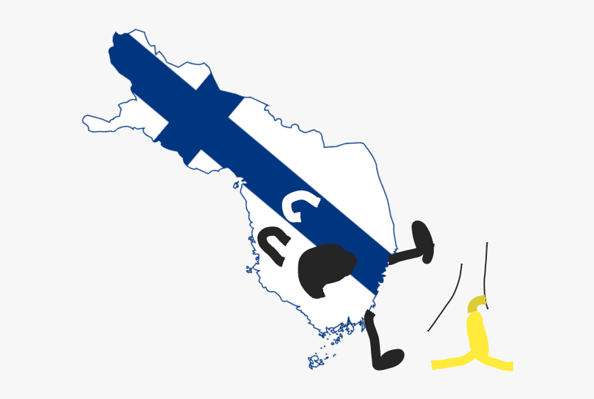 Finland Flag Map, HD Png Download