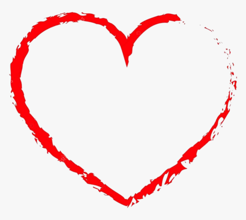 Transparent Grunge Line Png - Heart, Png Download