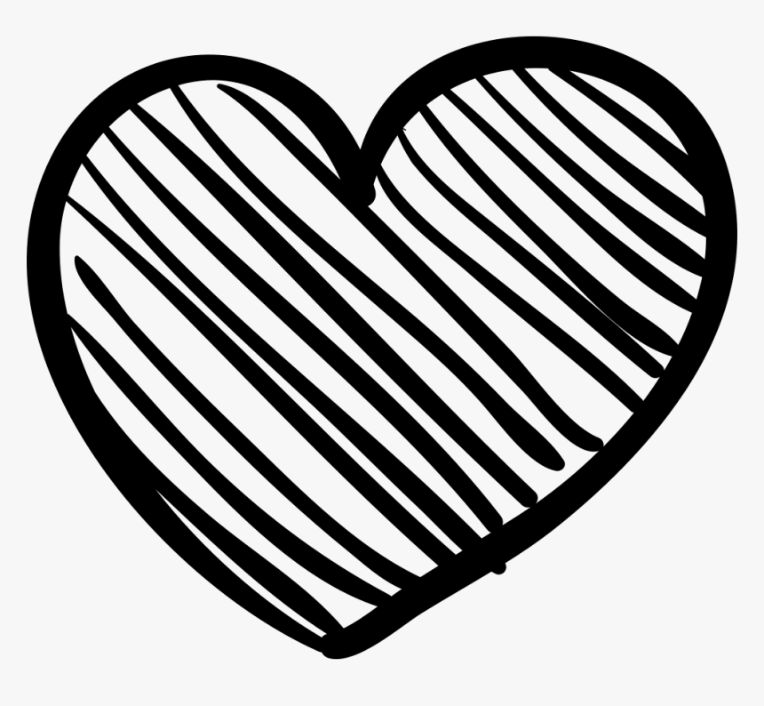 Transparent Crayon Scribble Clipart - Heart Sketch Icon Png, Png Download