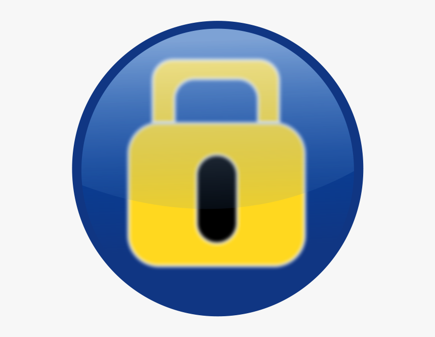 Locked Blue Yellow Png Images - Clip Art, Transparent Png