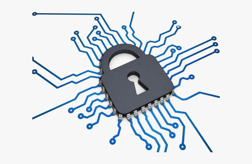 United Computer Network Lock States Cyberwarfare Black - Cyber Security Symbol, HD Png Download