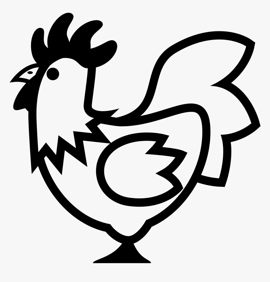 Chicken Emoji Black And White , Png Download - Chicken Emoji Black And White, Transparent Png