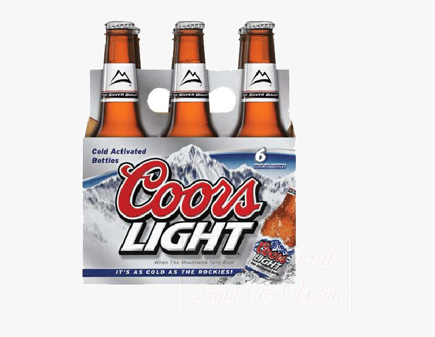 Coors Light Six Pack Chilled Bottles - Coors Light Alcohol Free, HD Png Download