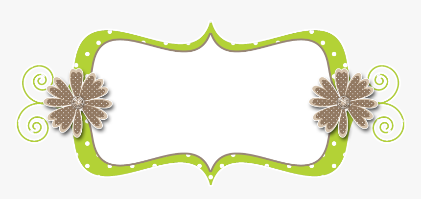 Curly Frame Polka Dot Lime Beige - Motif, HD Png Download