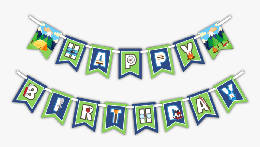 Happy Birthday Camping Banner, HD Png Download