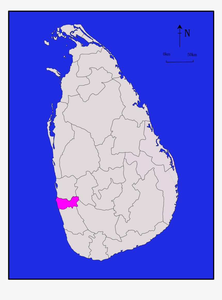 Galle In Sri Lanka Map, HD Png Download