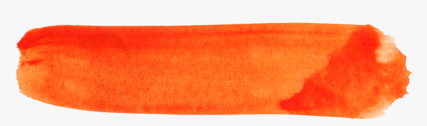 Watercolor Brush Stroke Banner Orange - Watercolor Brush Stroke Orange, HD Png Download