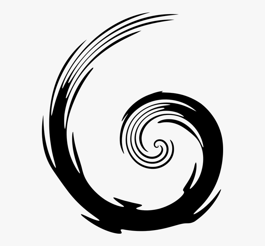 Curly, Flourish, Spiral, Swirl - Circle Swirls Clipart, HD Png Download