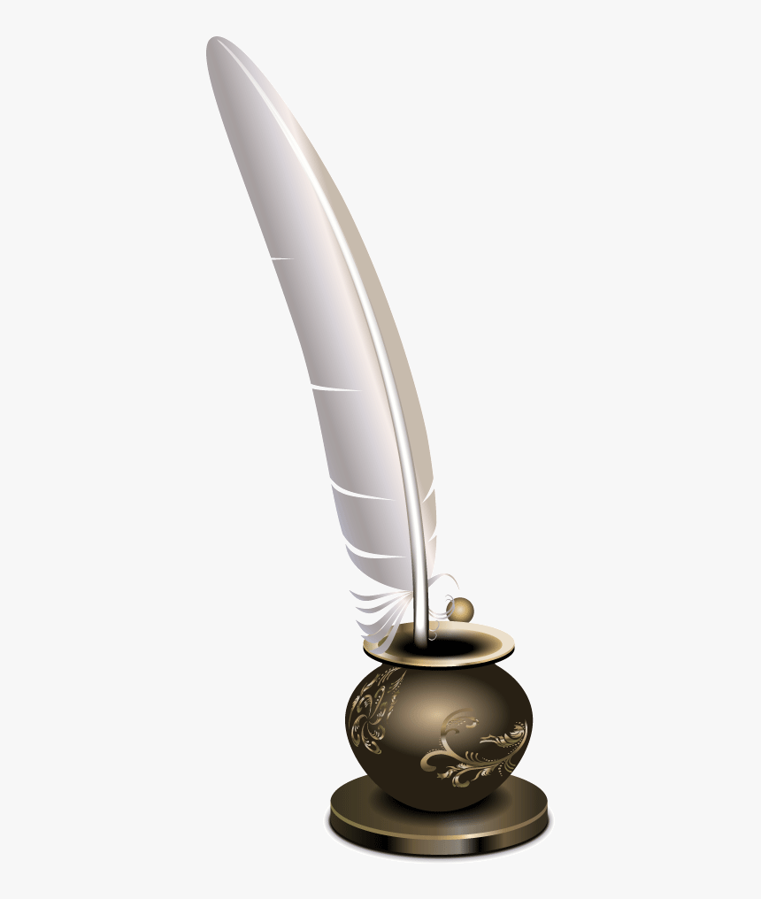 Pen Clipart Inkwell - Png Scroll And Feather Pen Clipart, Transparent Png