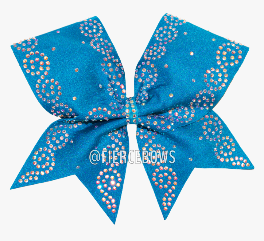 Curly Q Border Rhinestone Cheer Bow, HD Png Download