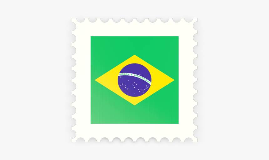 Postage Stamp Icon - Brazil Flag Post Stamp, HD Png Download