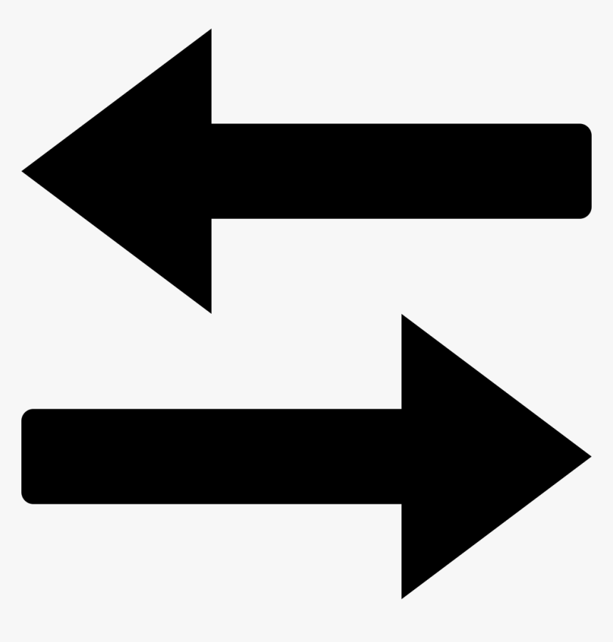 Swap Clipart Up And Down Arrow - Arrow Back And Forth Png, Transparent Png