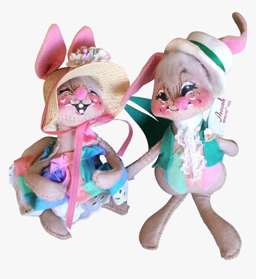 Vintage Annalee Mr And Mrs Easter Bunny Dolls Www - Stuffed Toy, HD Png Download