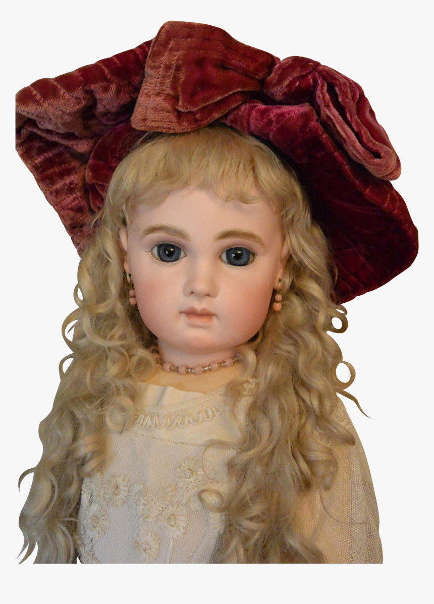 Wonderful Vintage Velvet Hat For Antique Doll - Doll, HD Png Download