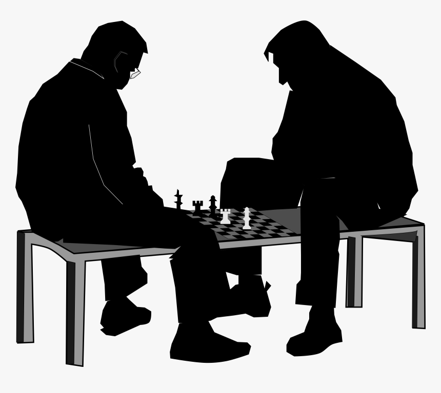 Big Image Png - Playing Chess Silhouette Png, Transparent Png