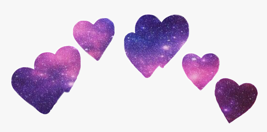 #hearts #heartcrown #galaxy #purplegalaxy - Heart, HD Png Download