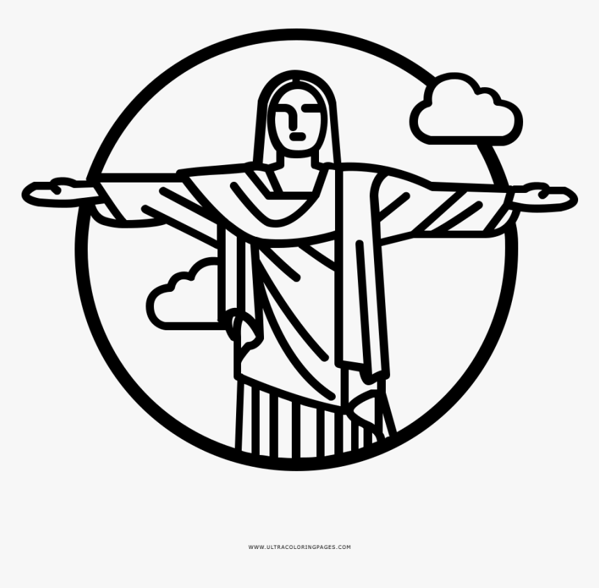 Christ The Redeemer Coloring Page , Png Download - Christ The Redeemer, Transparent Png