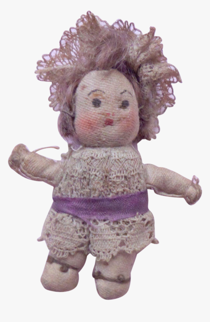 Tiny Stockinette Doll Painted Face C1915 - Doll, HD Png Download