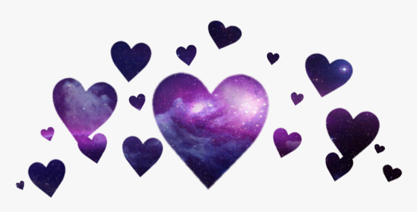 #corazones #heart #corona #crown #galaxy #galaxia - Black Heart Crown Png, Transparent Png