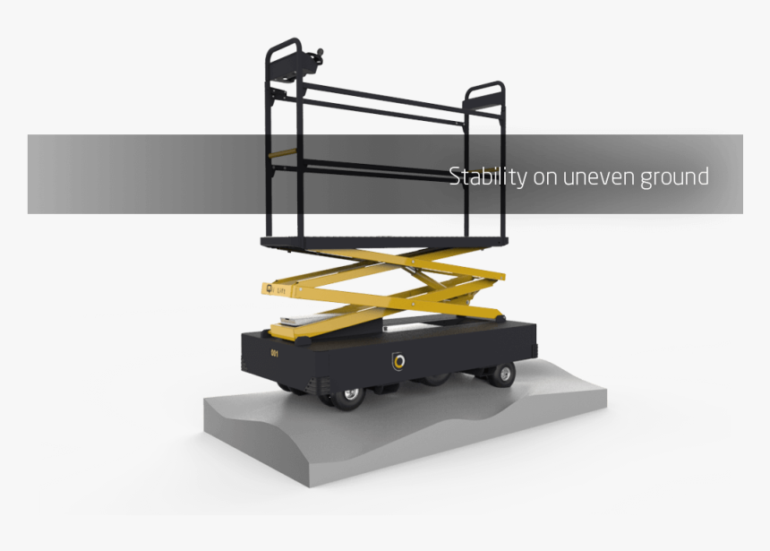 Qiilift Bos Scissor Lift Stability On Uneven Ground Shelf, HD Png