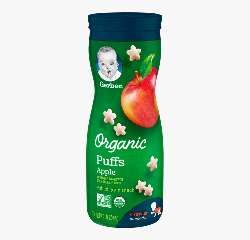 Organic Apple Puffs - Gerber Organic Puffs Apple, HD Png Download