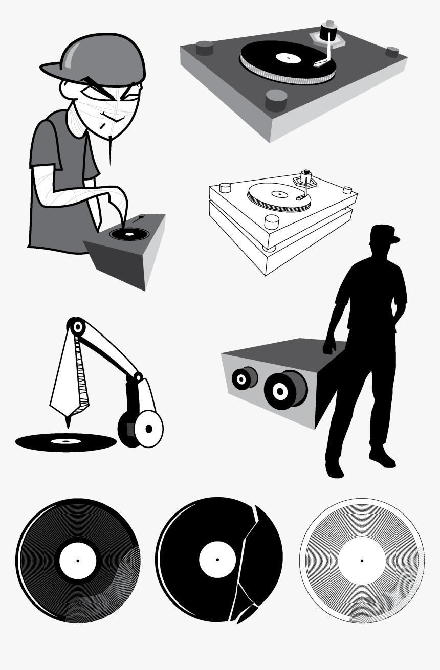 Dj Vector Set Png - Vector Graphics, Transparent Png