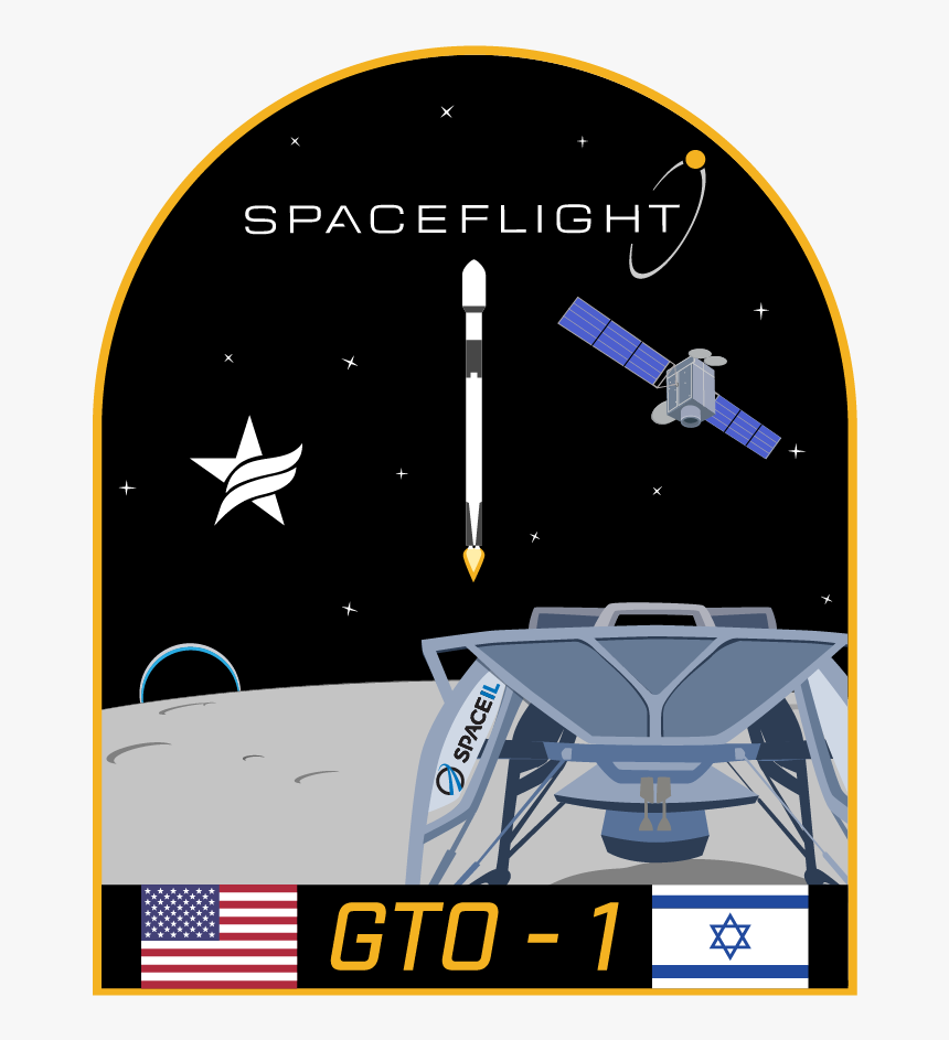 Spaceflight Gto-1 Mission Patch - Beresheet Mission Patch, HD Png Download