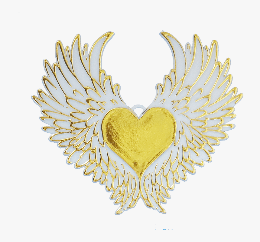 Gold Heart With Wings, HD Png Download
