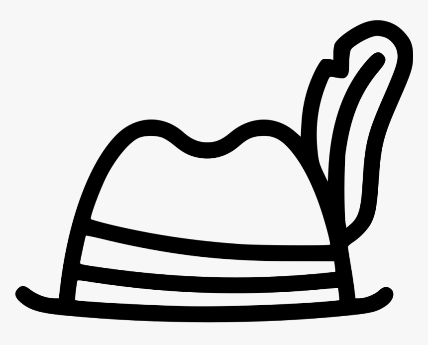 Hat Feather Traveler - Feather Hat Png Black And White, Transparent Png