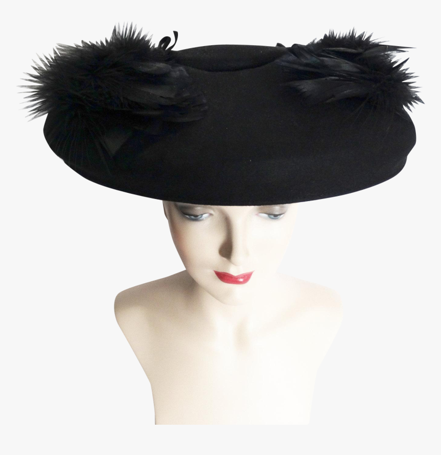 Transparent Feather Hat Png - Girl, Png Download