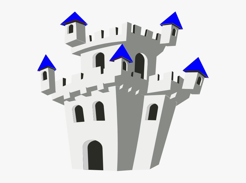 Blue Castle Svg Clip Arts - Blue Castle Clip Art, HD Png Download