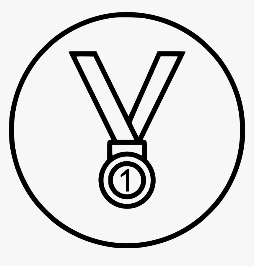 Medal Position Trophy Winner Gold First Award - 1st Place Trophy Drawing, HD Png Download