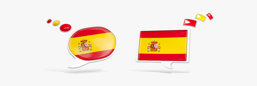 Two Speech Bubbles - Spanish Flag Speech Bubble, HD Png Download
