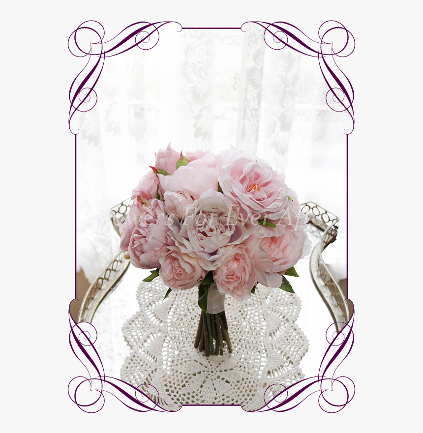 Silk Artificial Romantic Pink Peony And Rose Bridesmaid - Flower Girl Basket Design, HD Png Download