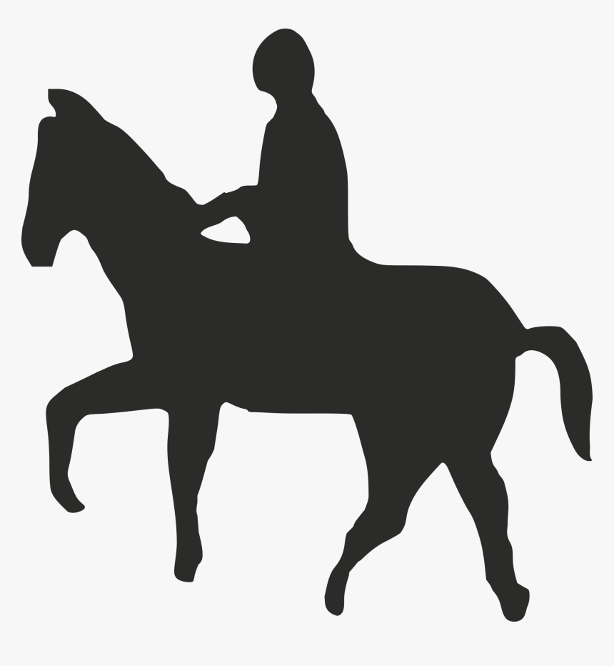 Horse Equestrian English Riding Equine Therapy Rein - Man Riding Horse Clipart, HD Png Download