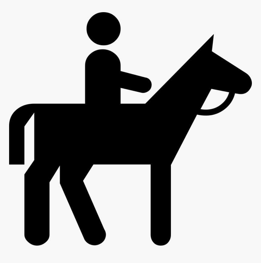 Horseman Silhouette - Horseback Riding Icon Png, Transparent Png