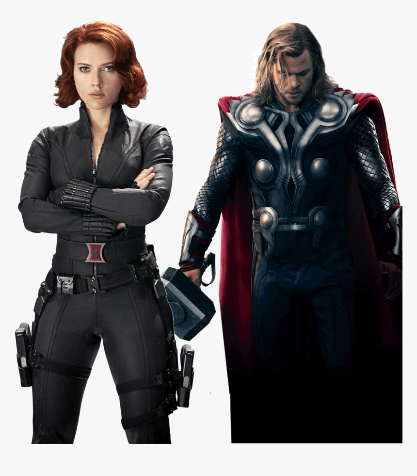 Black Widow Thor Png - Avengers Black Widow Png, Transparent Png