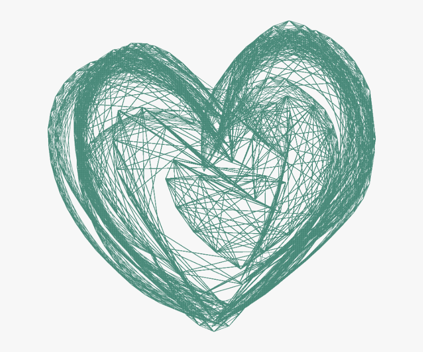 #heart #brush #drawn #green #aqua #sticker - Png Green Heart Brush, Transparent Png