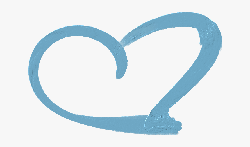 #hearts #heart #blue #painting #painted #brush #paint - Blue Heart Painted Png, Transparent Png
