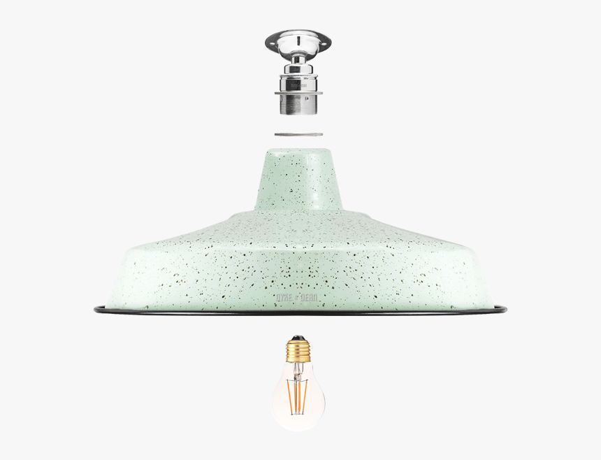 Fixed Large Mint Green Speckle Enamel Shade - Lampshade, HD Png Download