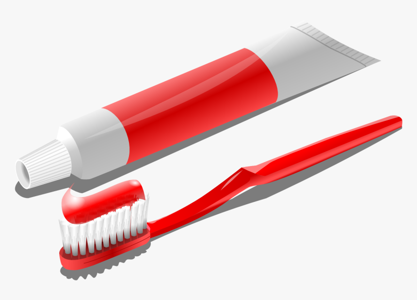 Toothpaste With Brush Png Image - Things Used For Personal Hygiene, Transparent Png