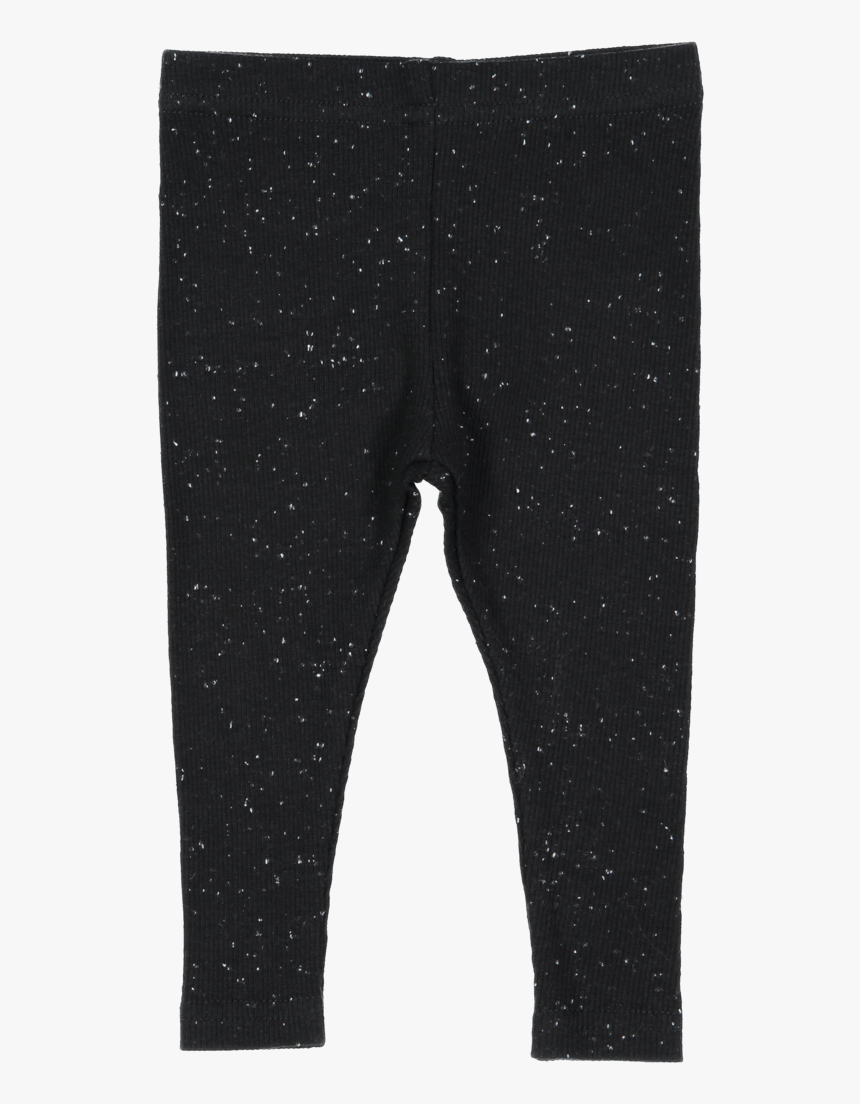 Lil Legs Black Speckle Ribbed Leggings - Pajamas, HD Png Download