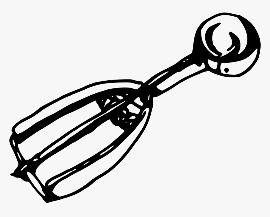 Vector Spoon Measuring - Ice Cream Spoon Drawing, HD Png Download