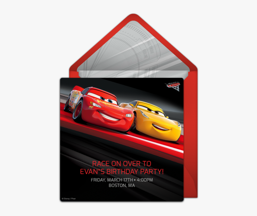 Cars Birthday Invitation Design, HD Png Download
